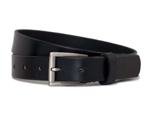 Child's Smoky Mountain Black Belt. Latched black leather strap with silver buckle.