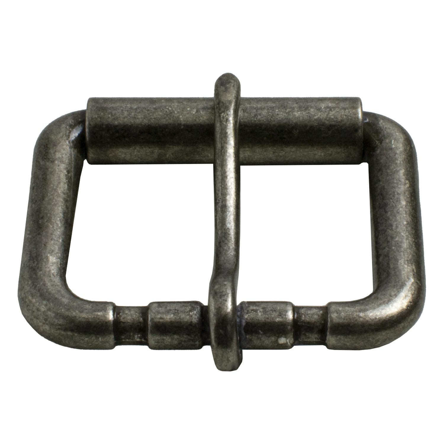 Natural Silver finish, 1.5 inch roller buckle, nickel free, hypoallergenic, rectangular shape