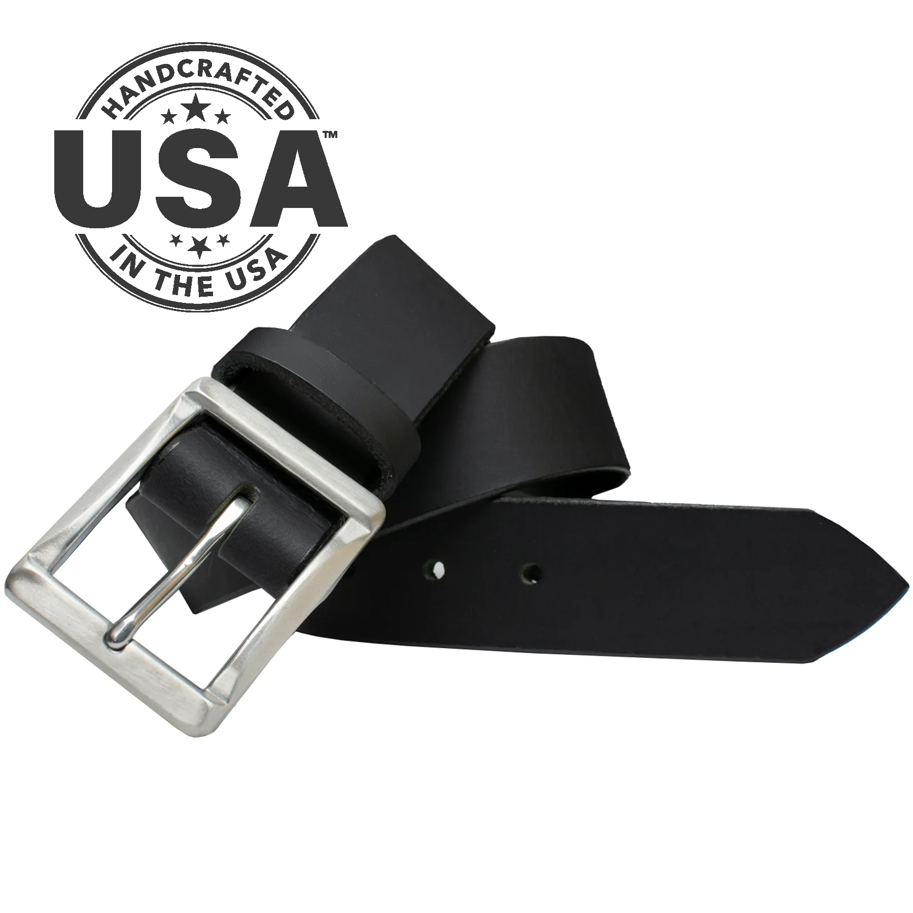 The Site Manager Black Leather Work Belt | Handcrafted in the USA