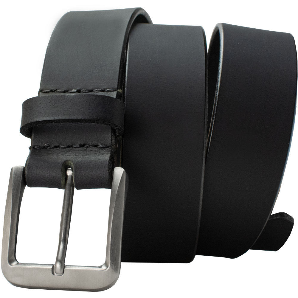 Smoky Mountain Titanium Black Leather Belt
