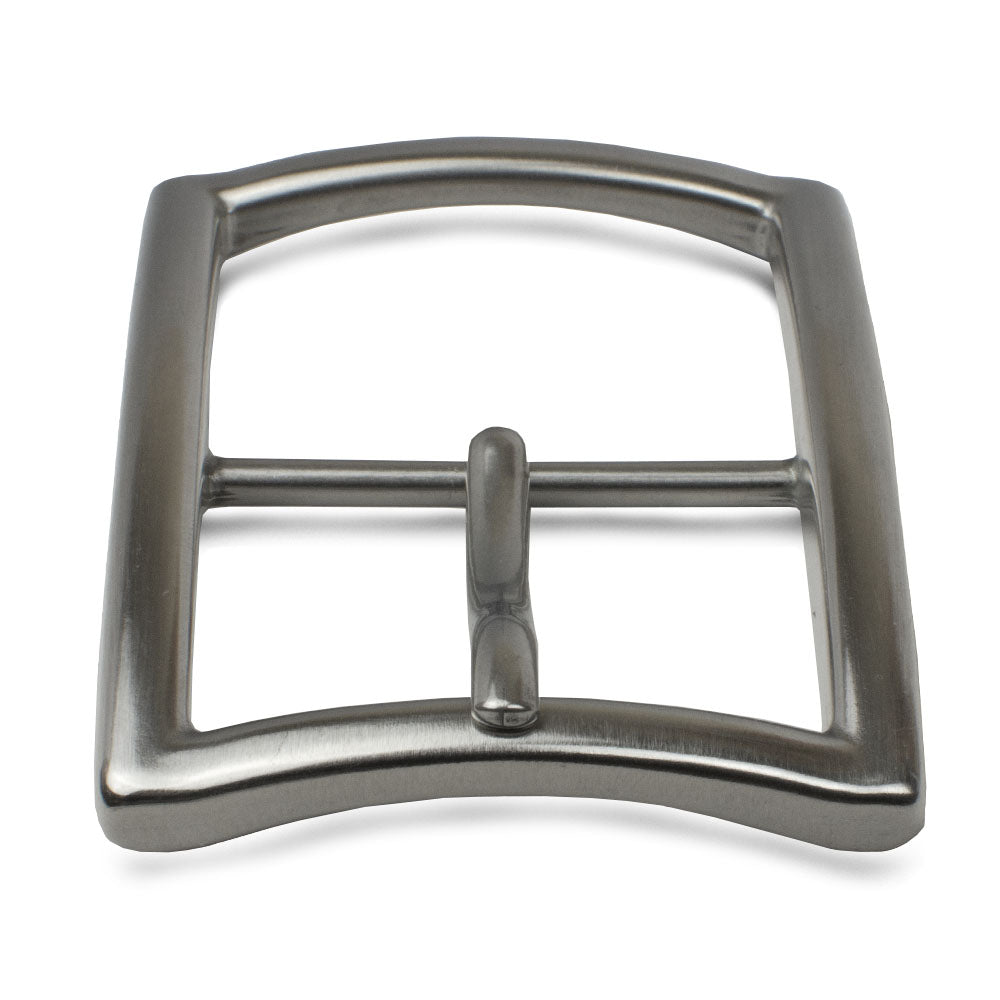 Titanium Center Bar Dress Buckle. Stylish rectangular buckle that fits 1⅜ inch (35 mm) straps.