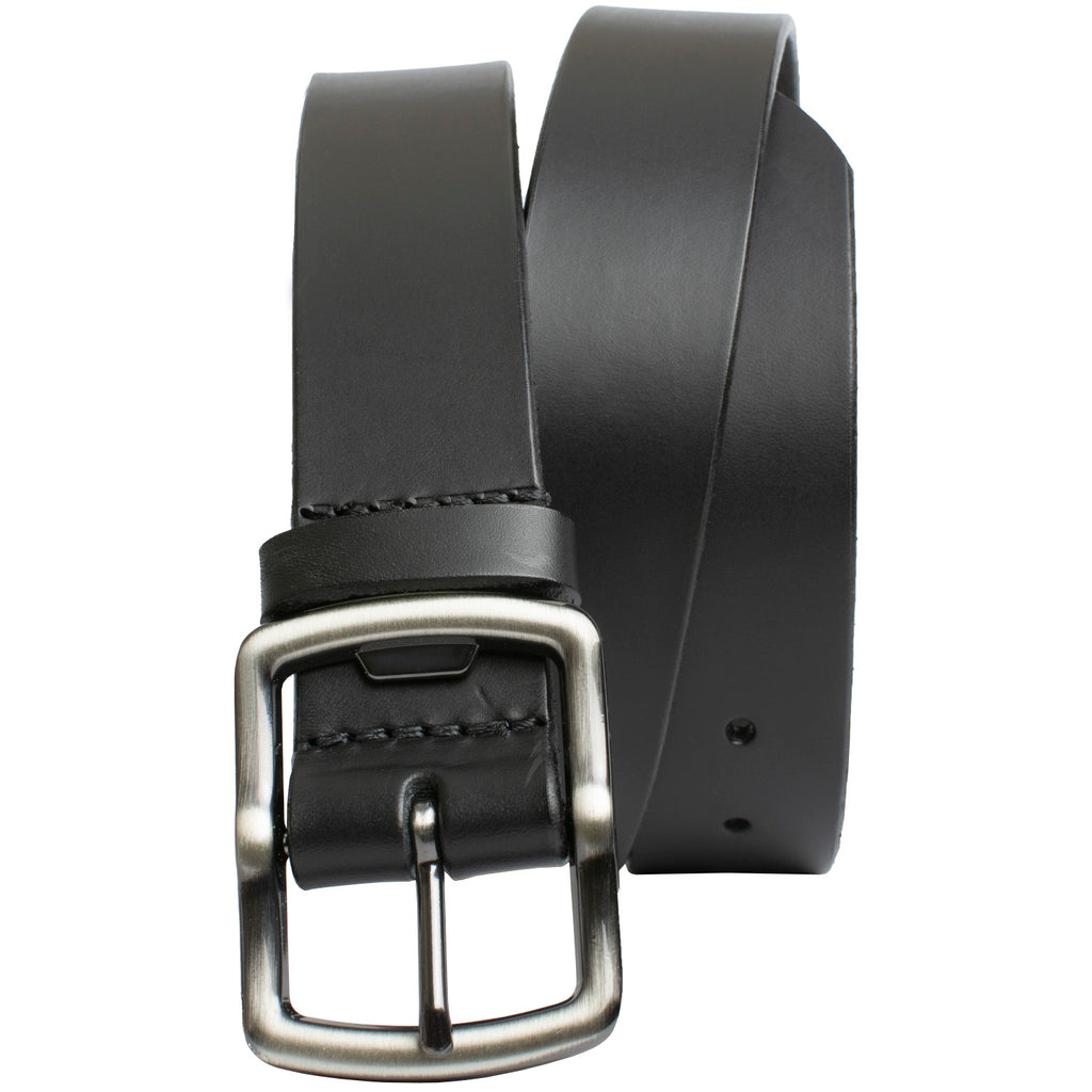Cold Mountain Belt (Black with Gray Buckle). Rectangular buckle with functional bottle opener.