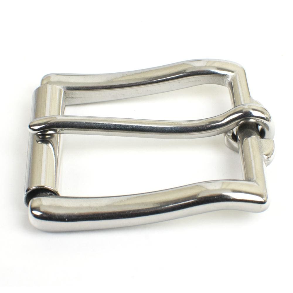 Heavy Duty Stainless Steel Roller Buckle. Hypoallergenic square buckle; single prong; roller feature