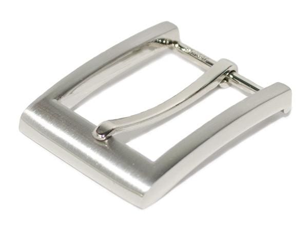 Silver Square Buckle by Nickel Smart. Squared zinc alloy belt buckle; single prong. Silver in color.