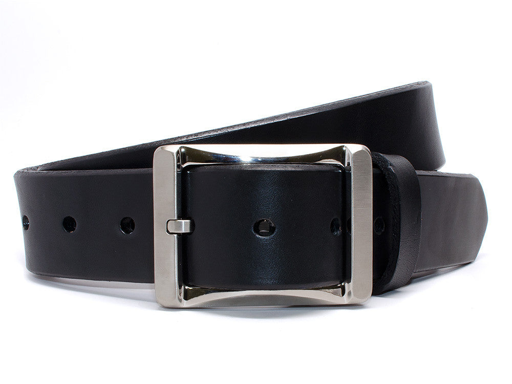 nickel free titanium dress belt buckle modern black Classified Leather Dress Belt Set free and made in the USA. Deep River Belt | Women's