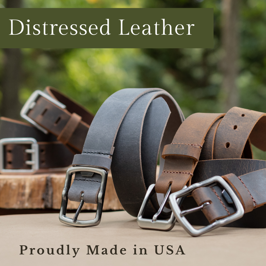 Distressed Leather Belts