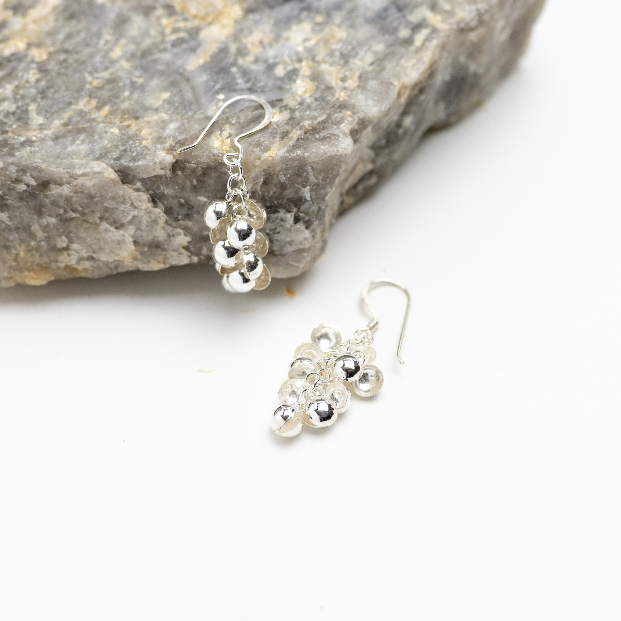 Jubilee Earrings made from sterling silver. Fun dangling earrings that won't cause nickel reaction.