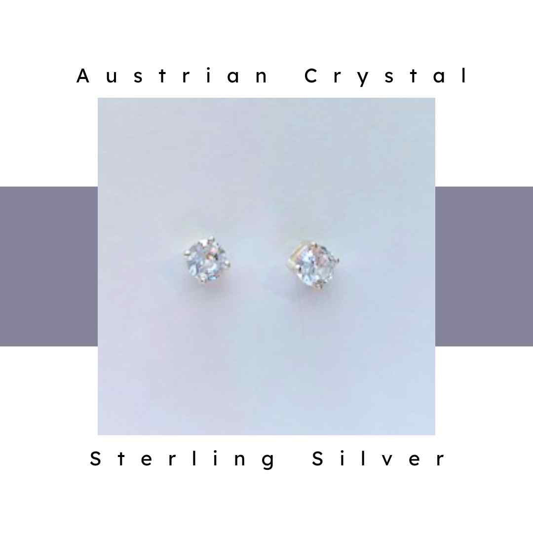 Austrian crystal earrings with sterling silver post and backing by Nickel Smart.