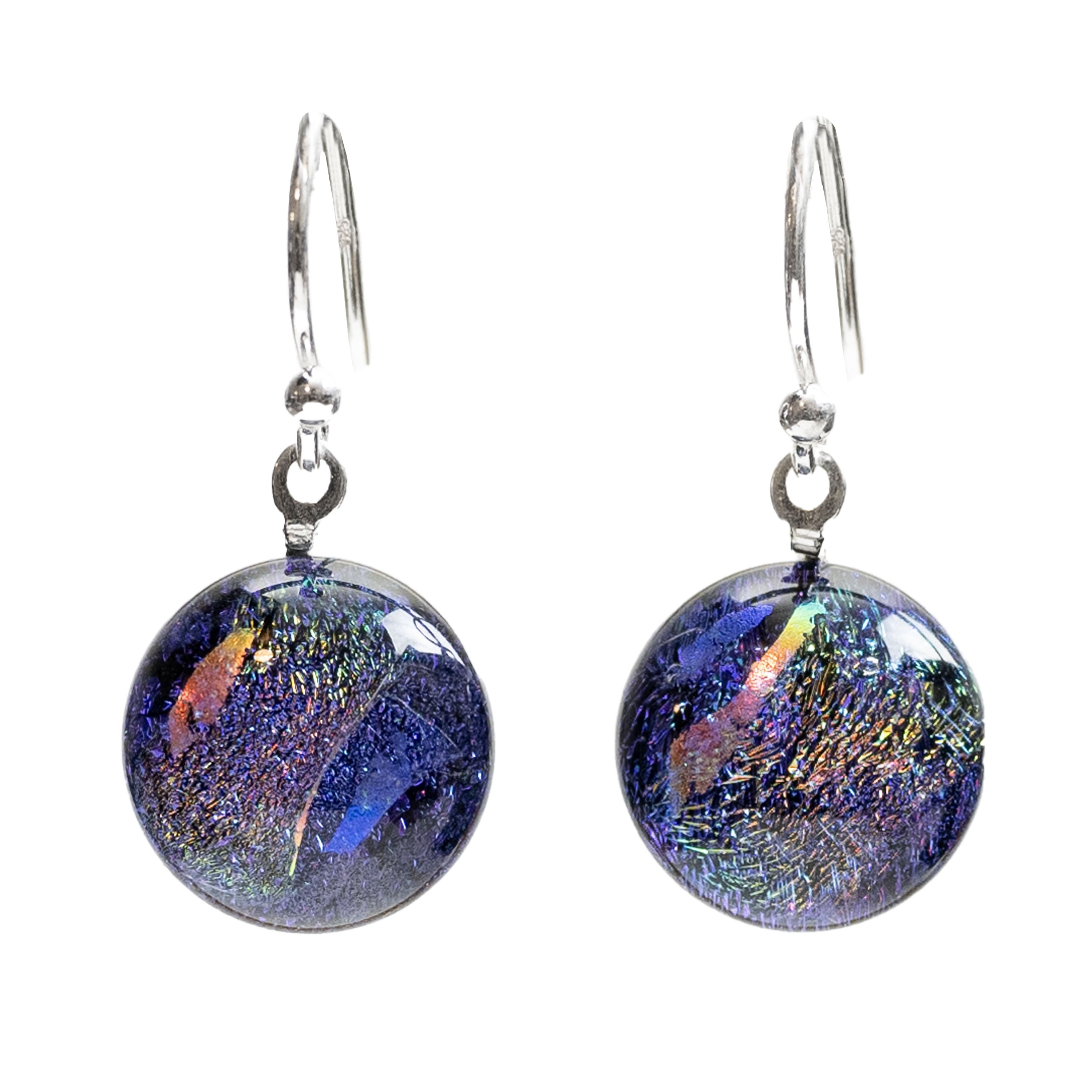 Jupiter Nickel Free Earrings - Out of this World Dichroic Glass!