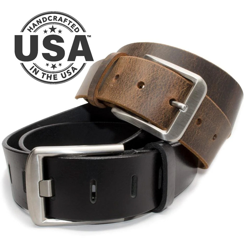 Metal & Leather Belt - Size ML Heavy Duty Black Thick Leather Work Utility Belt Size M L XL  main image 4