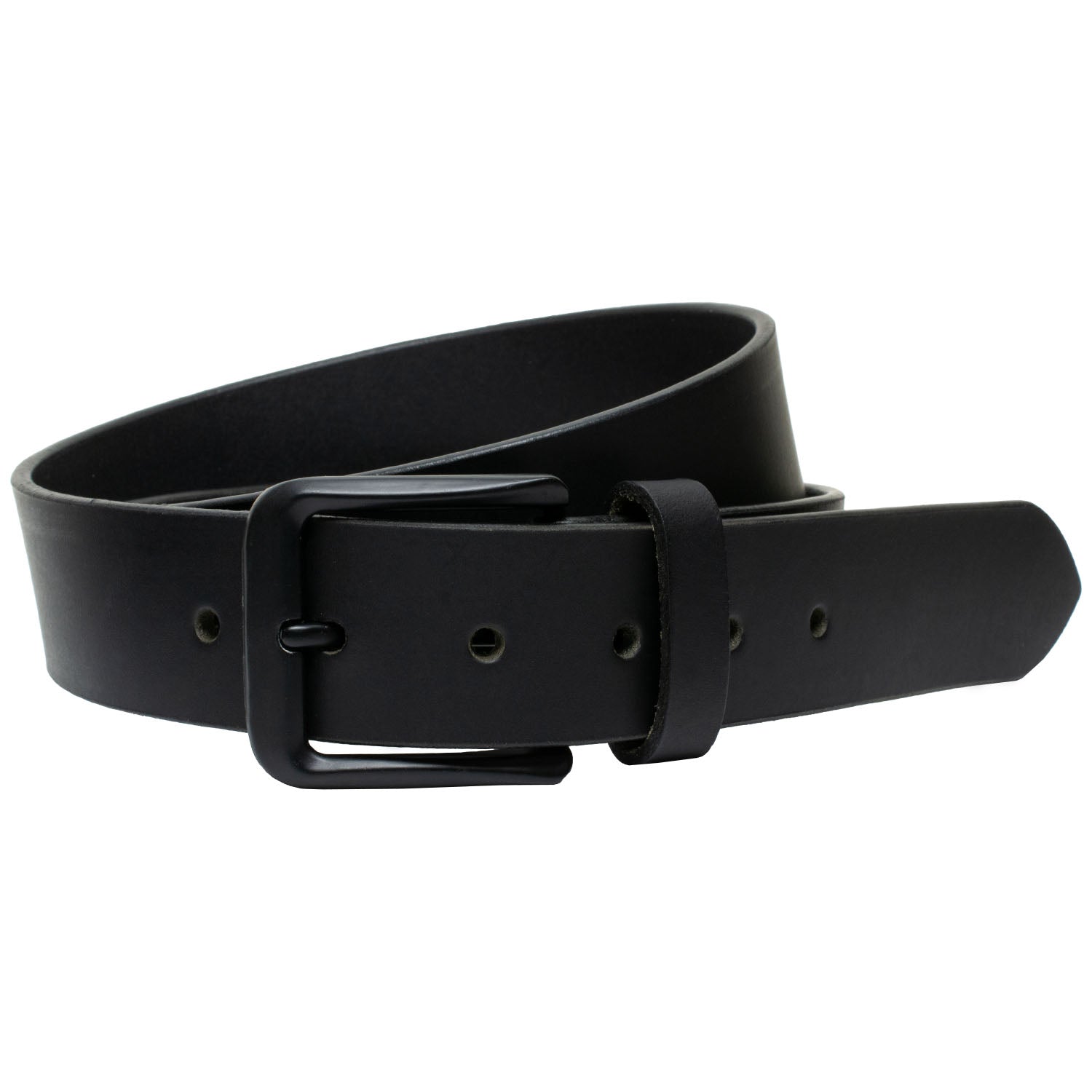 Black Mountain Belt |Black Belt with Full Grain Leather & Black Buckle