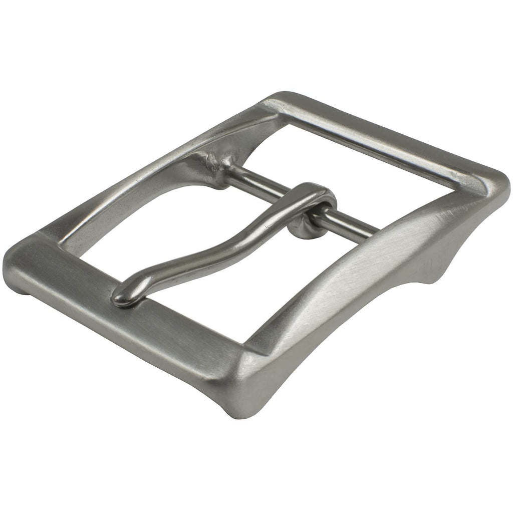 Stainless Steel Center Bar Work Buckle by Nickel Smart. Sturdy center-bar buckle; single prong.
