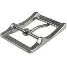 Stainless Steel Center Bar Work Buckle. Nickel Smart logo engraved on back. Rectangular buckle.