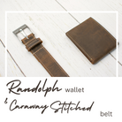 caraway mountain leather belt with Randolph wallet 