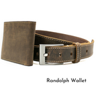 Caraway Mountain belt with Randolph wallet. Distressed brown leather