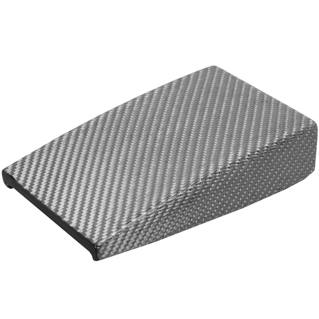 Carbon Fiber Silver Weave Hook Buckle by Nickel Smart. Silver-tone carbon fiber rectangular buckle.