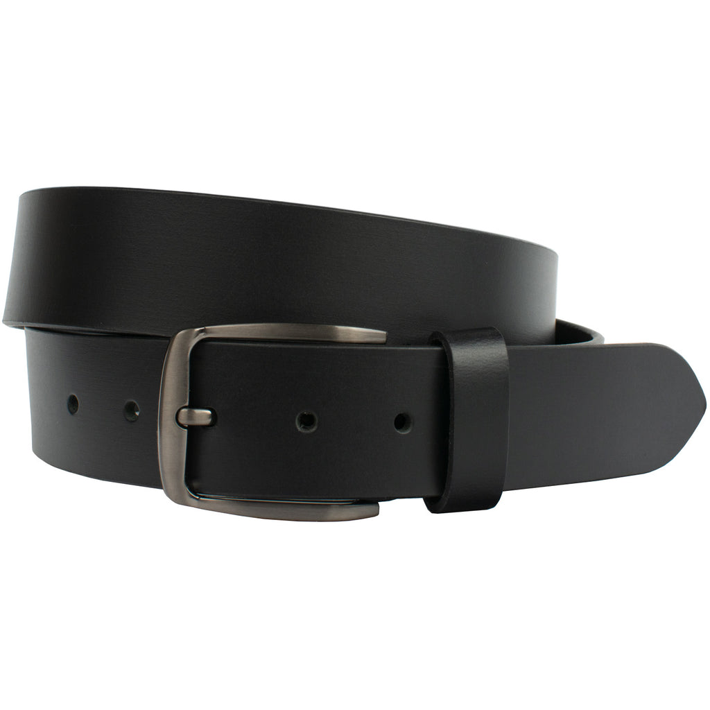 Millennial Black Belt. Delicately curved buckle is understated; zinc alloy so there's no nickel.