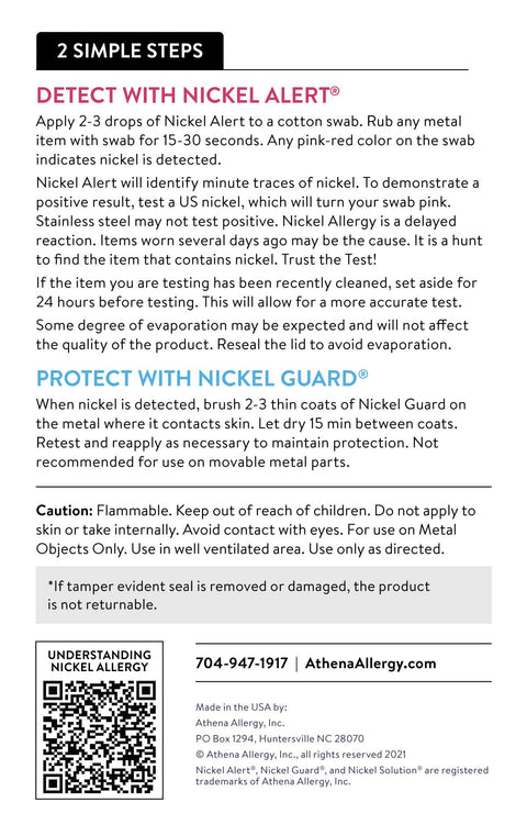 Nicalert Test Kit Nickel Solution® - proven effective nickel test and protection ...