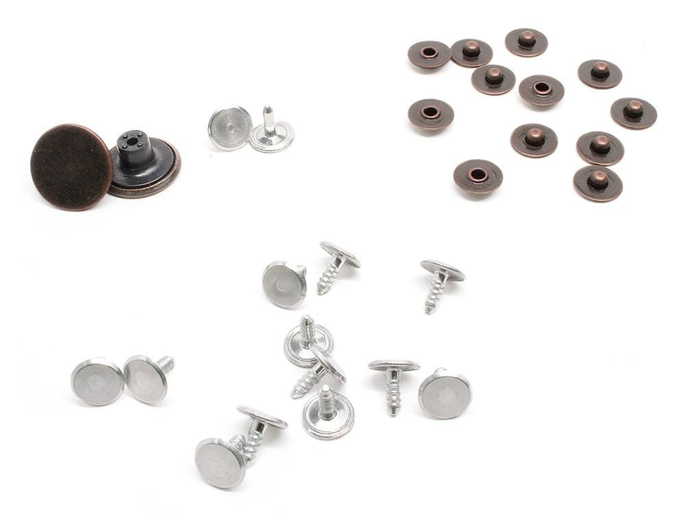 Antique Copper Button and Rivet Pack by Nickel Smart. An assortment of nickel-free hardware.