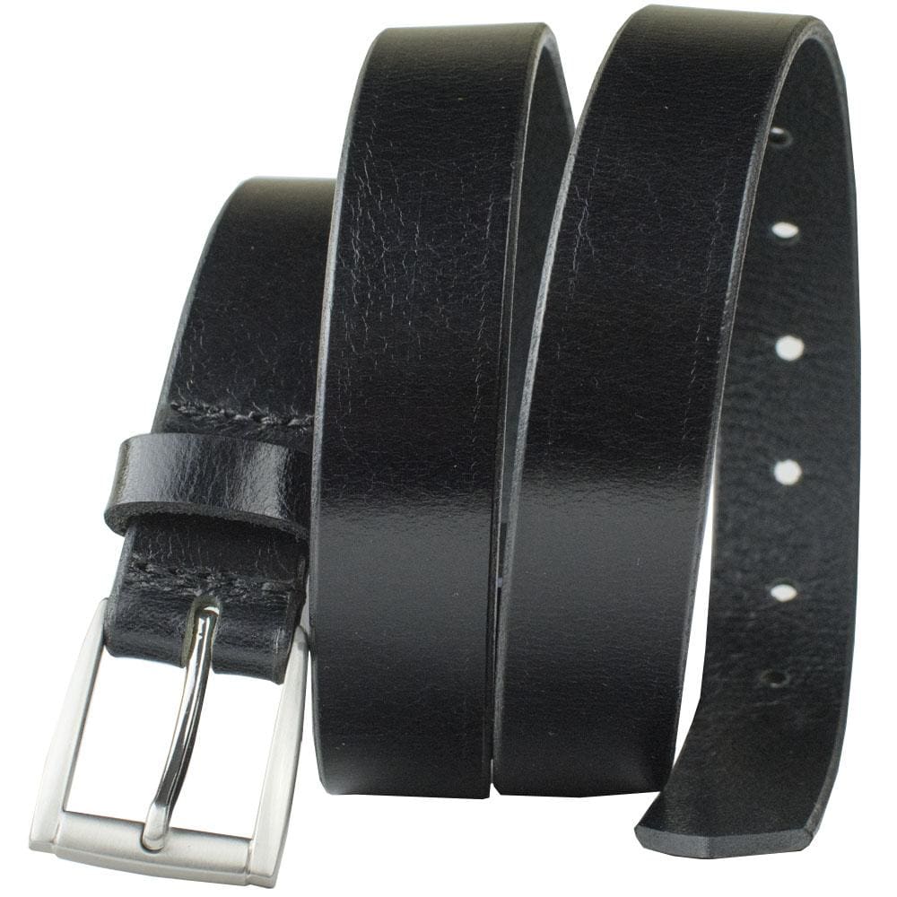 Black Leather Belt With Bandera buy Nickel Buckle, 1.5