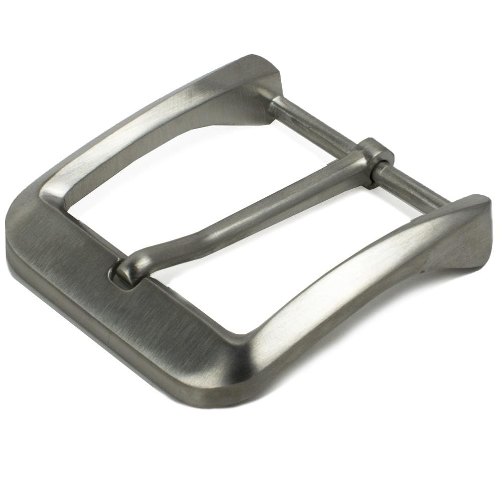 Casual Titanium Buckle by Nickel Smart. Square buckle with rounded corners; single prong.