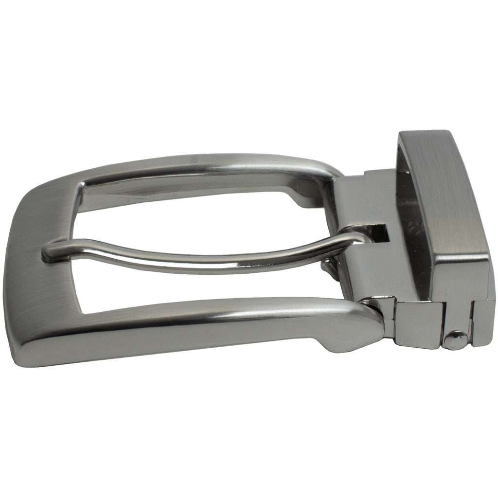 Clamp Pin Buckle. Buckle is classically styled. Hypoallergenic zinc alloy nickel-free clamp buckle.