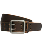 Ridgeline Trail Heavy Duty Brown Belt. Unique stainless steel buckle - double prong, roller feature.