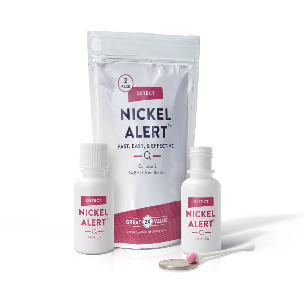 Nickel Alert Convenient 2-Pack. 2 0.5oz bottles of Nickel Alert in a convenient pouch. 