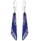 Queen Falls Earrings. Hypoallergenic earrings. This pair is lilac and dark purple; one-of-a-kind.