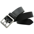 Ridgeline Trail Heavy Duty Black Belt by Nickel Smart. Stainless steel roller buckle, dual prongs.