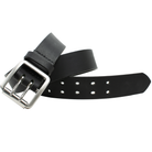 Ridgeline Trail Heavy Duty Black Belt. Strap has dual holes for double-pin roller buckle.