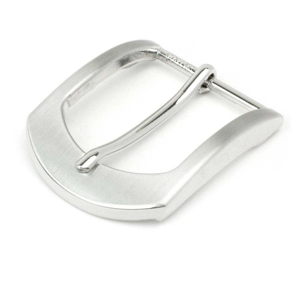Silver Arch Buckle by Nickel Smart. Single-prong silvery nickel-free buckle with arched end.