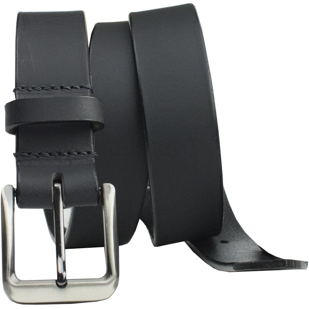 Smoky Mountain Black Belt II by Nickel Smart. Muted black strap with silver-tone square buckle.