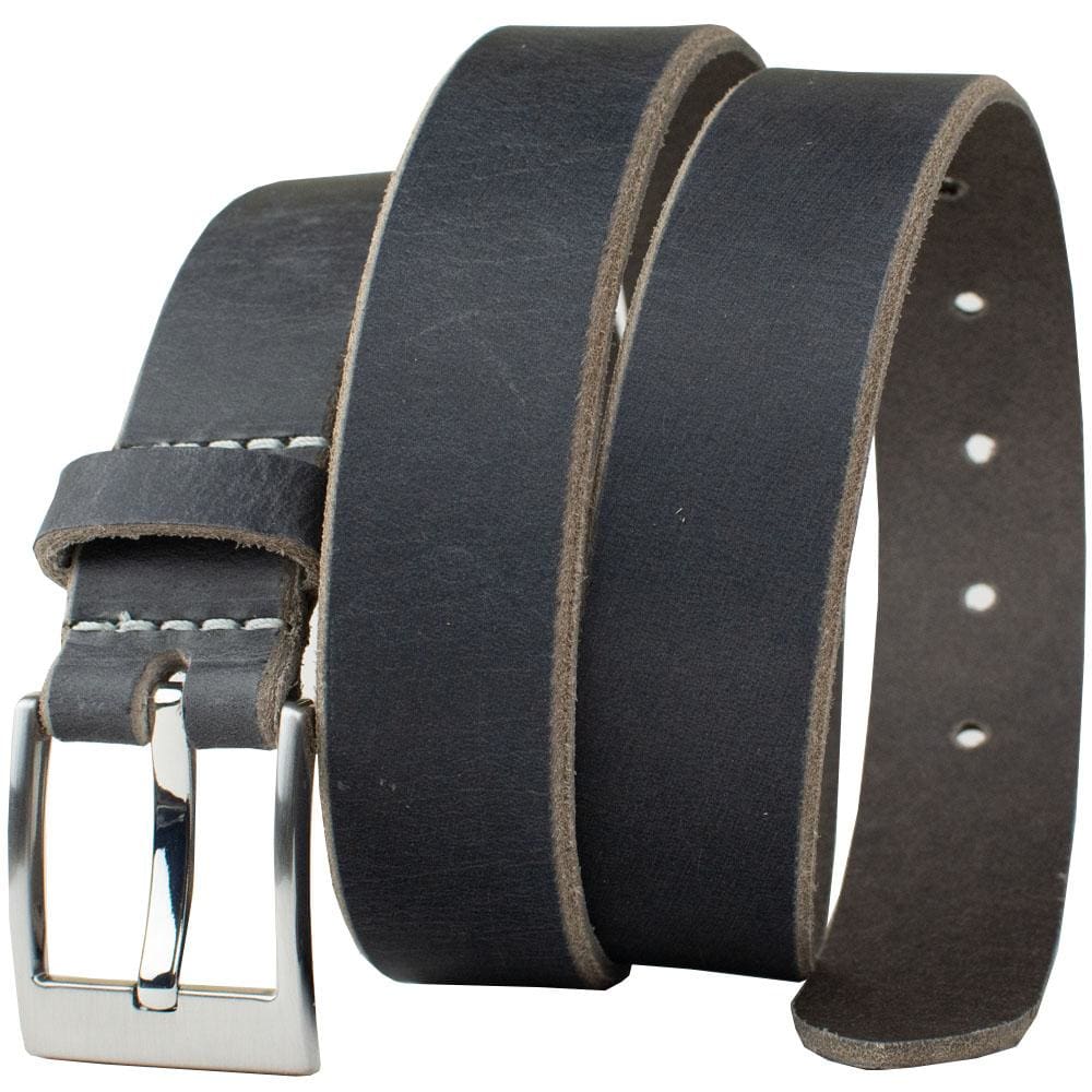Men Retro Waist Strap Genuine Leather Alloy V Buckle Belt for Men