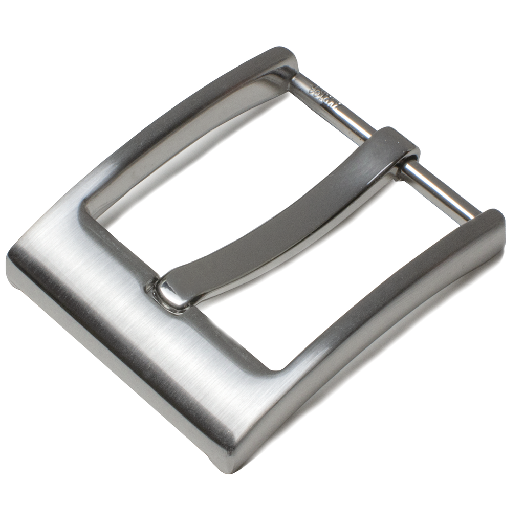 Square Wide Pin Buckle by Nickel Smart. Square zinc alloy buckle with squared corners; single prong.