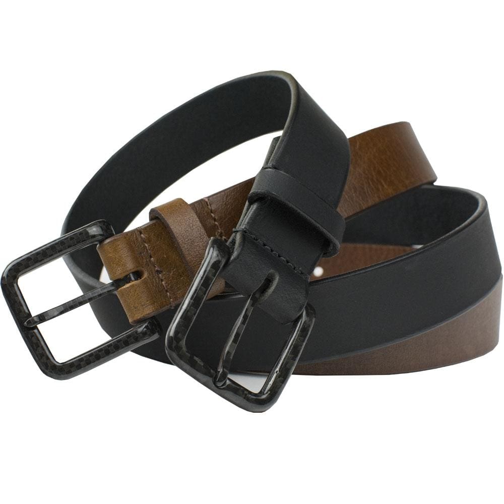 Specialist Belt Set. Buckles stitched directly to strap to avoid metal altogether. Metal-free belts.
