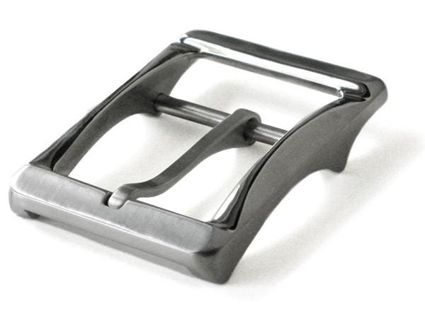 Titanium Work Buckle by Nickel Smart. Center-bar silver-tone buckle made from pure titanium.