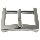 Uptown Buckle. Nickel-free zinc alloy buckle. Polished silver-tone finish.